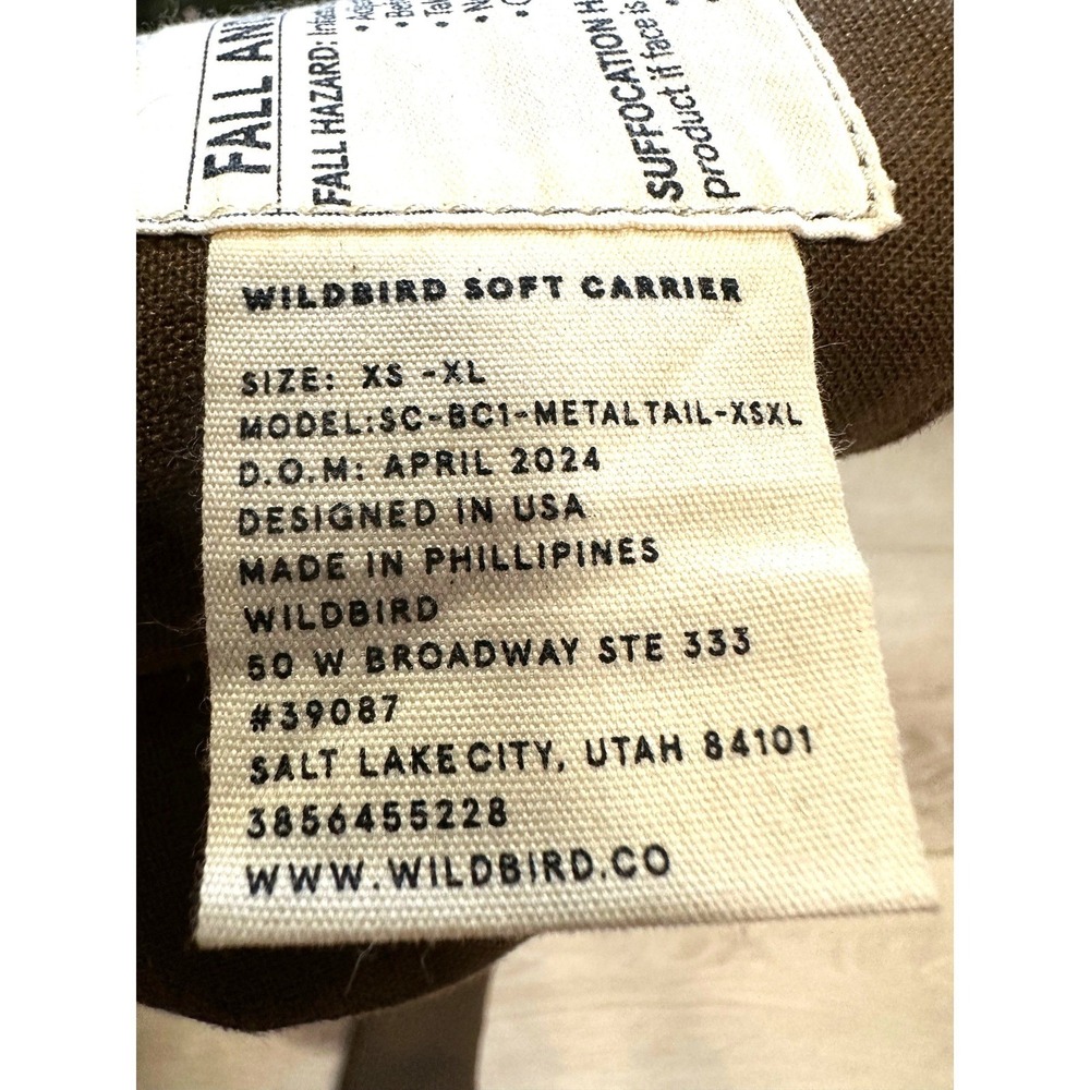 Wildbird Aerial Buckle Carrier Metal Tail XS-XL New No Tags No Box - Picture 3 of 5